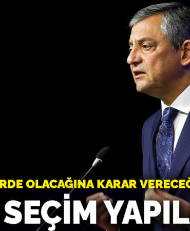 Özel: O ara seçim yapılacak