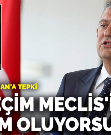 Özel’den Erdoğan’a tepki: Ara seçim Meclis’in işi, sen kim oluyorsun?