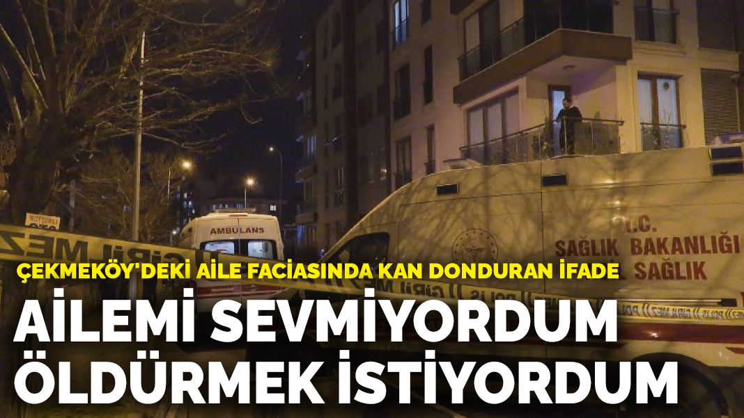 Çekmeköy’deki aile faciasında kan donduran ifade: Ailemi sevmiyordum, öldürmek istiyordum