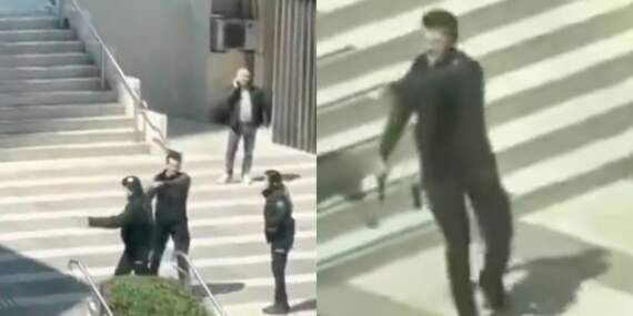 İsrail Konsolosluğuna saldırıda polisle alay eden 8 şüpheli adliyeye sevk edildi