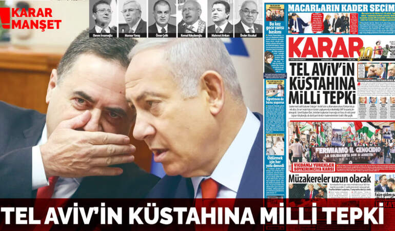 Tel Aviv’in küstahına milli tepki