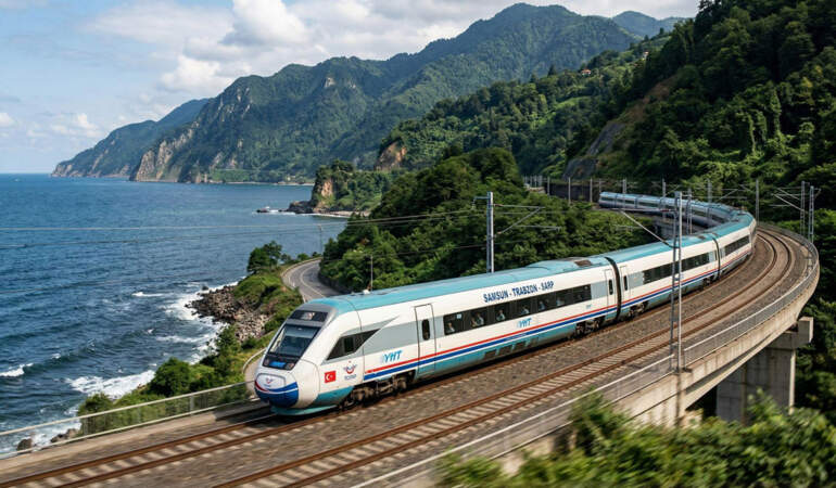 Samsun Trabzon Sarp demiryolu hattı nereden geçiyor? Ankara Trabzon hızlı tren seferleri ne zaman? 55 milyar dolarlık dev yatırım