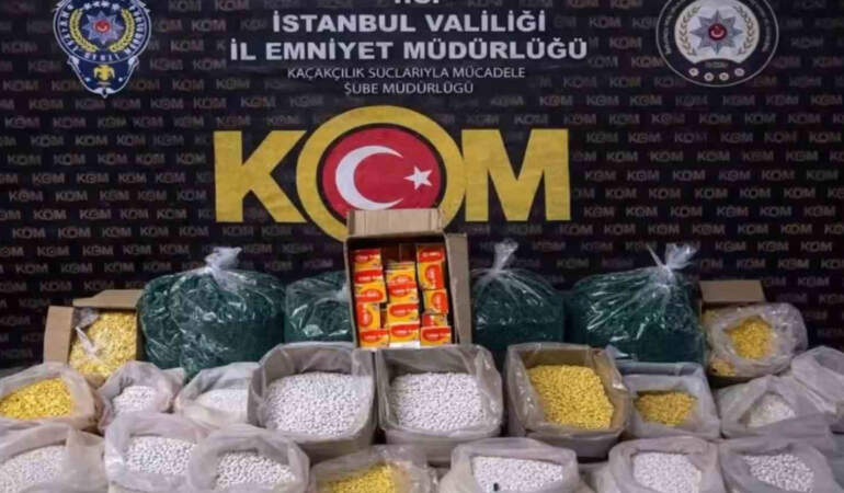 İstanbul’da sahte ilaç operasyonu: 1,5 milyon hap ele geçirildi, 1 tutuklama