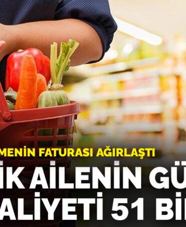 Sağlıklı beslenmenin faturası ağırlaştı: 4 kişilik ailenin günlük gıda maliyeti 51 bin