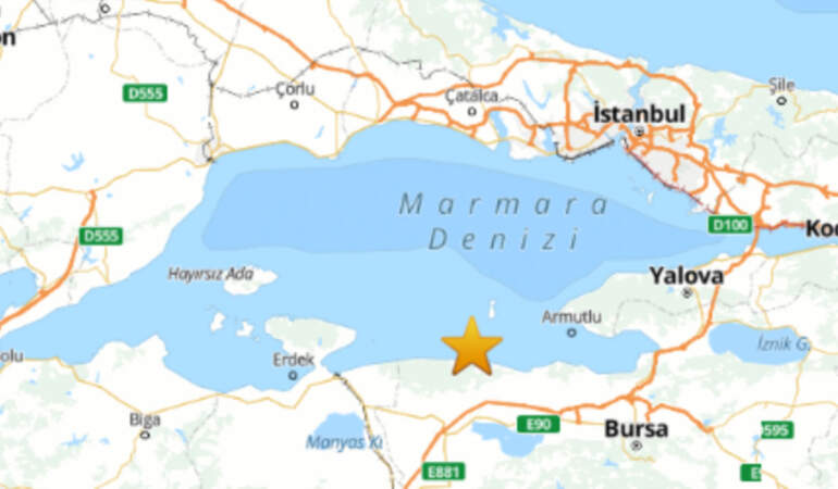 Marmara Denizi’nde deprem