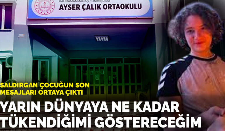 Saldırgan çocuğun son mesajları ortaya çıktı: Yarın dünyaya ne kadar tükendiğimi göstereceğim, hazır olun!