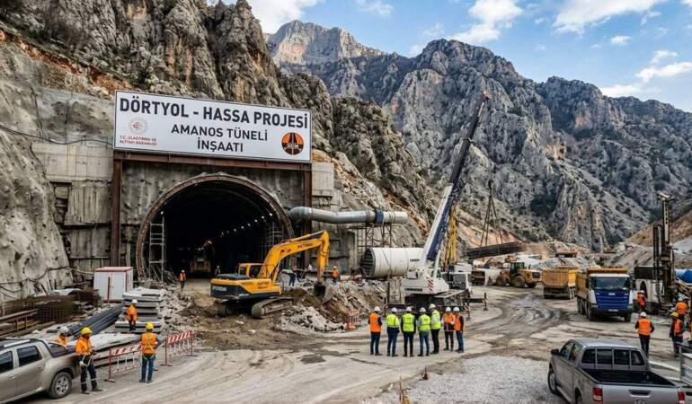 Dörtyol Hassa projesi nerede? Tünel ne zaman açılıyor? Amanos Tüneli kaç kilometre? 1,55 milyar euroluk projede ilk kazma vuruldu