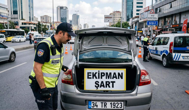 Bagajda kriko mecburi mi? Bijon anahtarı cezası var mı? Araçta neler bulunmalı? Eksik malzeme cezası ne kadar? Cezası 1.246 TL