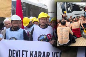 Madencilerden Bakanlık önünde eylem: Açlık grevine başladılar