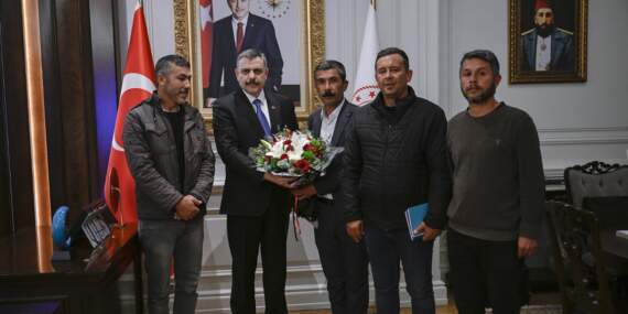Eylemlerini sonlandıran maden işçilerinden İçişleri Bakanı Çiftçi’ye ziyaret