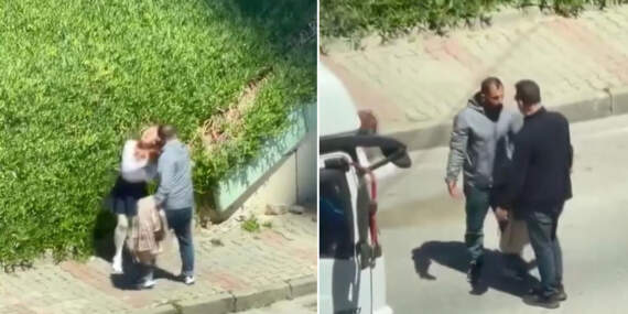 O anlar cep telefonuna yansıdı: Maltepe’de sokak ortasında kadına şiddet