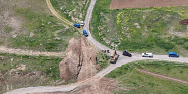 Yol çalışmasında korkutan manzara! Kazı esnasında kafatası ve kemikler bulundu