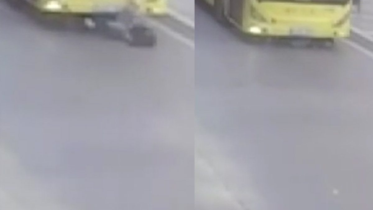 İETT otobüsü yaya geçidinden geçen çocuğa çarptı! O anlar kamerada