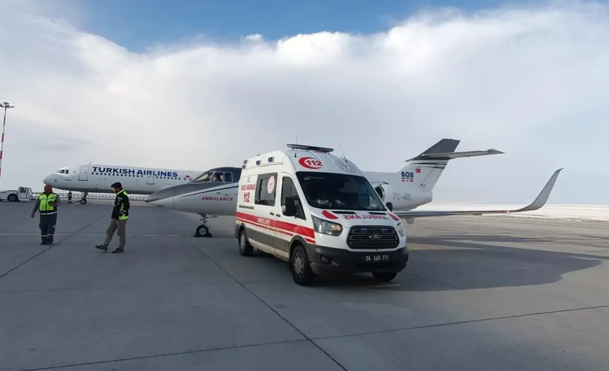 Zatürreli Bebek Uçak Ambulansla Ankara’ya Sevk Edildi
