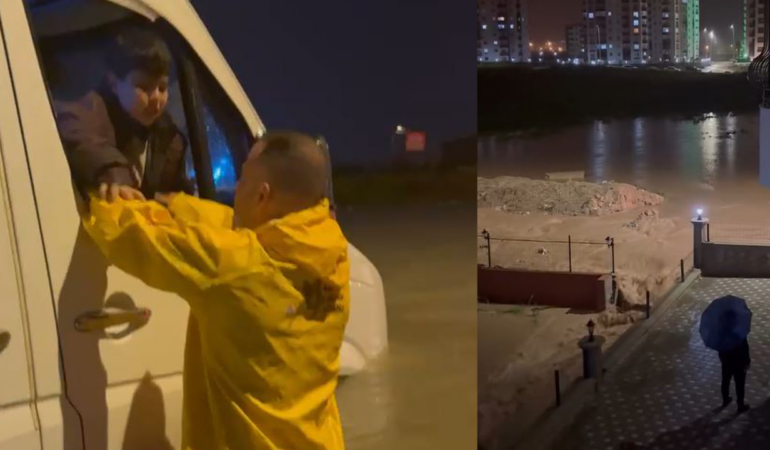 Adana’yı Sağanak Vurdu! Mahsur Kalan Çocuklar Kurtarıldı