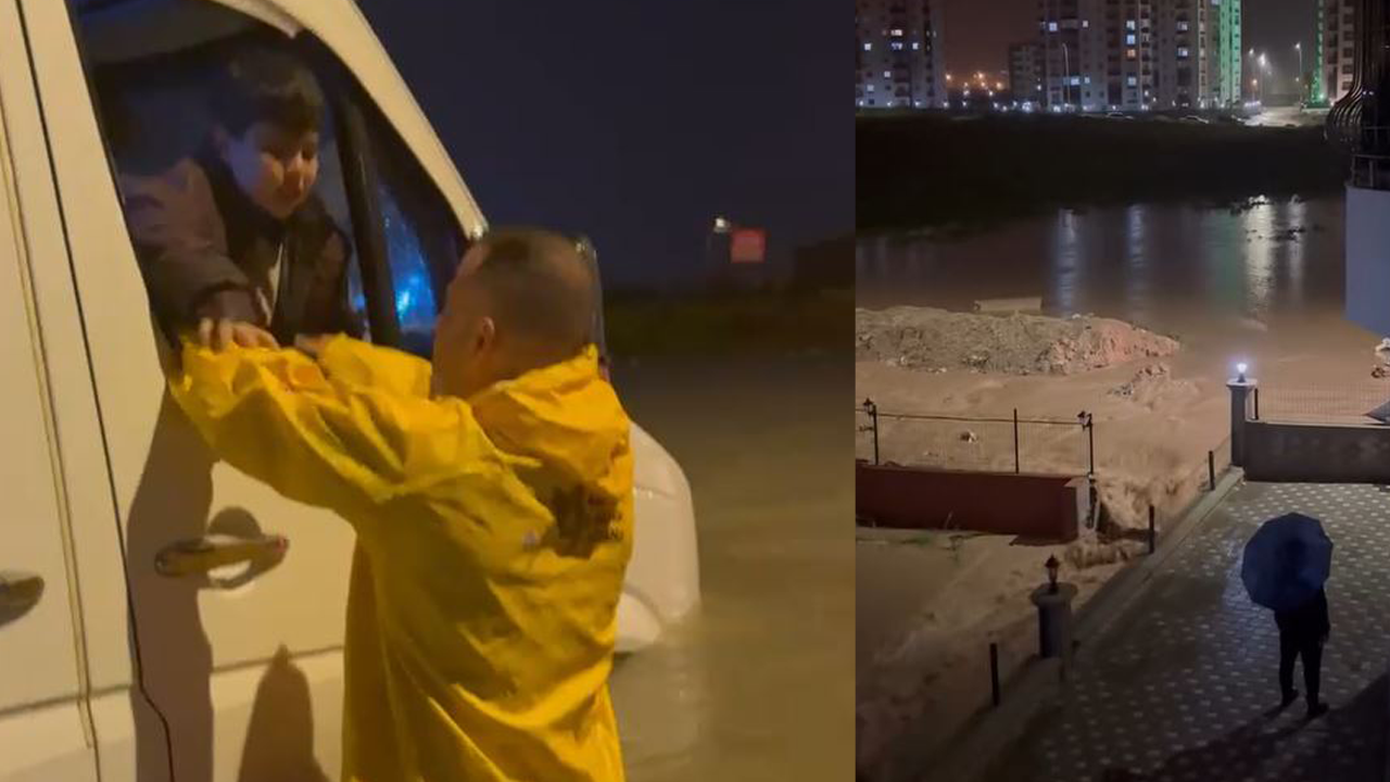 Adana’yı Sağanak Vurdu! Mahsur Kalan Çocuklar Kurtarıldı