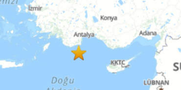 Akdeniz Açıklarında 3.8 Büyüklüğünde Deprem