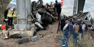 Ankara’da Halk Otobüsü Üst Geçide Çarptı, Ölü ve Yaralılar Var