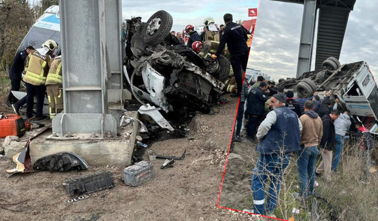 Ankara’da Halk Otobüsü Üst Geçide Çarptı, Ölü ve Yaralılar Var
