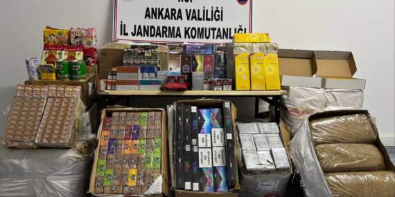 Ankara’da Kaçak Tütün ve Sigara Ele Geçirildi
