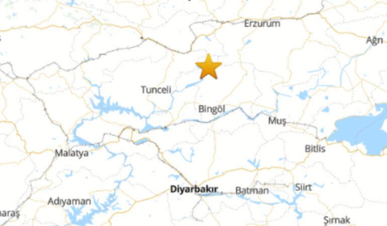 Bingöl’de 4.4 Büyüklüğünde Deprem