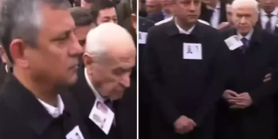 Cenaze töreninde Özel ile Bahçeli arasında dikkat çeken anlar