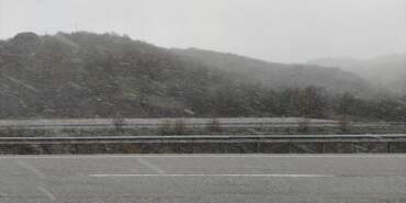 Çorum-Ankara Yolunda Kar Yağışı