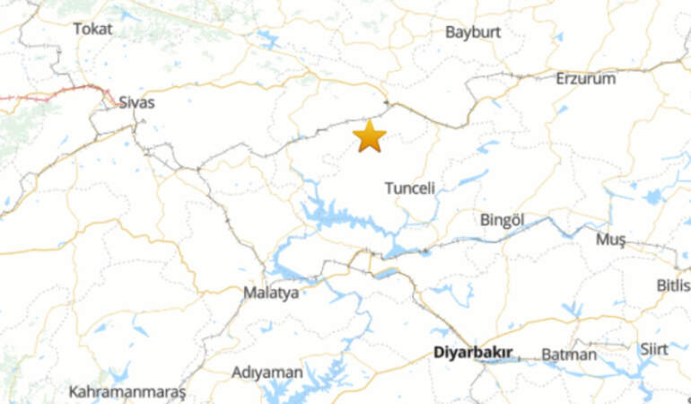 Erzincan’da 4.0 Büyüklüğünde Deprem