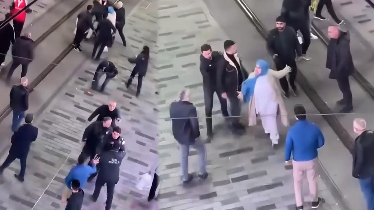 İstiklal Caddesi Karıştı: Tekmeli Yumruklu Kavgada Teyze Yeğenine Siper Oldu