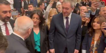 MHP Lideri Devlet Bahçeli DEM Partililerle Selamlaştı