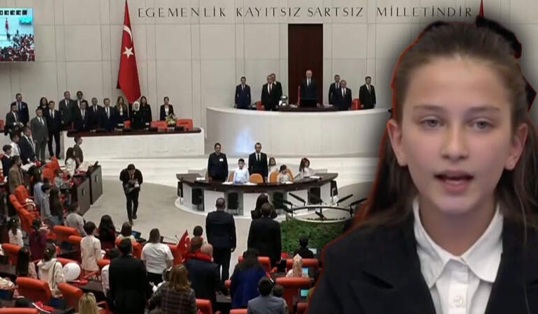 TBMM’de 23 Nisan Özel Oturumu’na Okul Saldırıları Damga Vurdu! Çocuk Başkan İnci Yıldız Şentürk’ün Sözleri Duygulandırdı