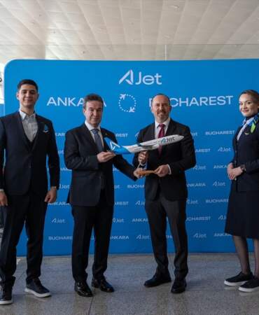 AJet’in Ankara-Bükreş Uçuşu Başladı