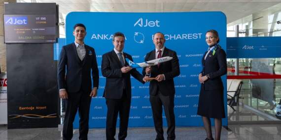 AJet’in Ankara-Bükreş Uçuşu Başladı