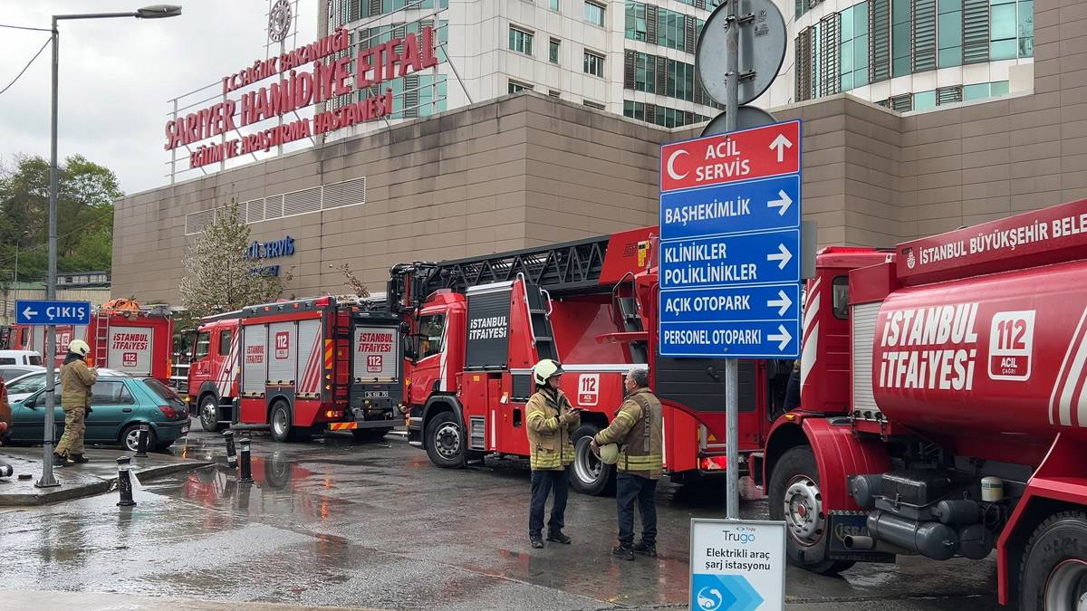 Sarıyer’de hastanede yangın! İtfaiye ekipleri müdahale etti