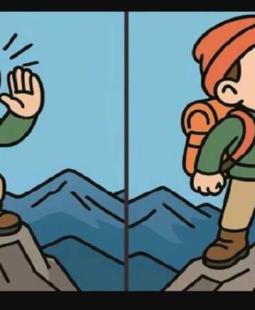 Sadece bir dahinin gözü seçebilir! Dağdaki adam resmindeki 3 farkı 12 saniyede bulun