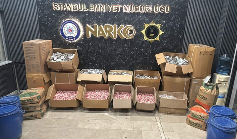 İstanbul’da dev operasyon: 1 milyon uyuşturucu hap ele geçirildi