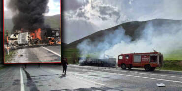 Bitlis’te feci kaza! Kafa kafaya çarpışan tır şoförleri öldü