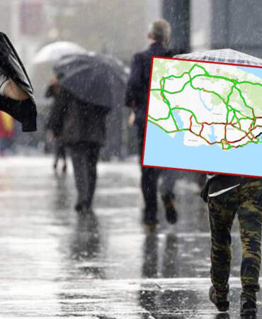 Beklenen Yağmur İstanbul’u Şiddetli Vurdu: Kent Merkezinde Trafik Durma Noktasında