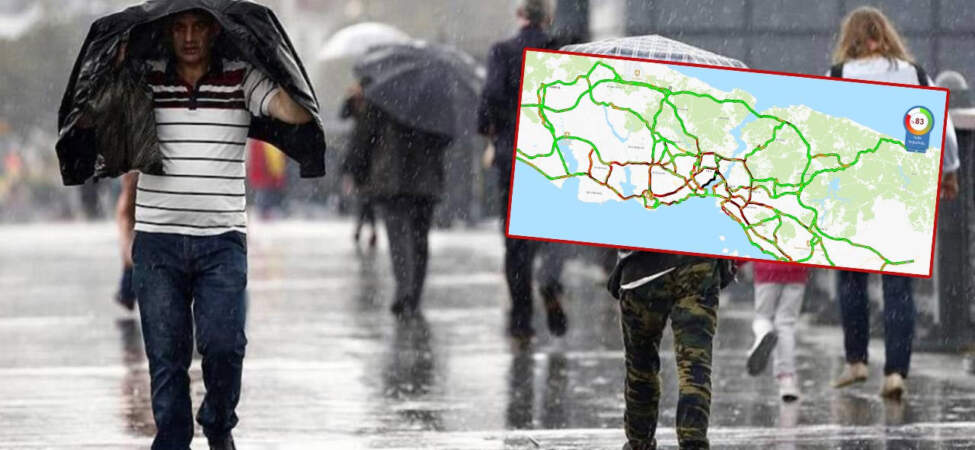 Beklenen Yağmur İstanbul’u Şiddetli Vurdu: Kent Merkezinde Trafik Durma Noktasında