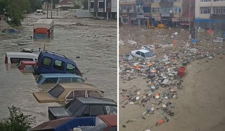 7 kentimizi sel ve dolu vurdu, hayat durma noktasına geldi