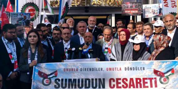 Sumud Filosu’ndan Dönüşe Karşılanan Sendikacılar
