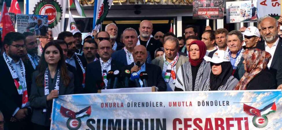 Sumud Filosu’ndan Dönüşe Karşılanan Sendikacılar