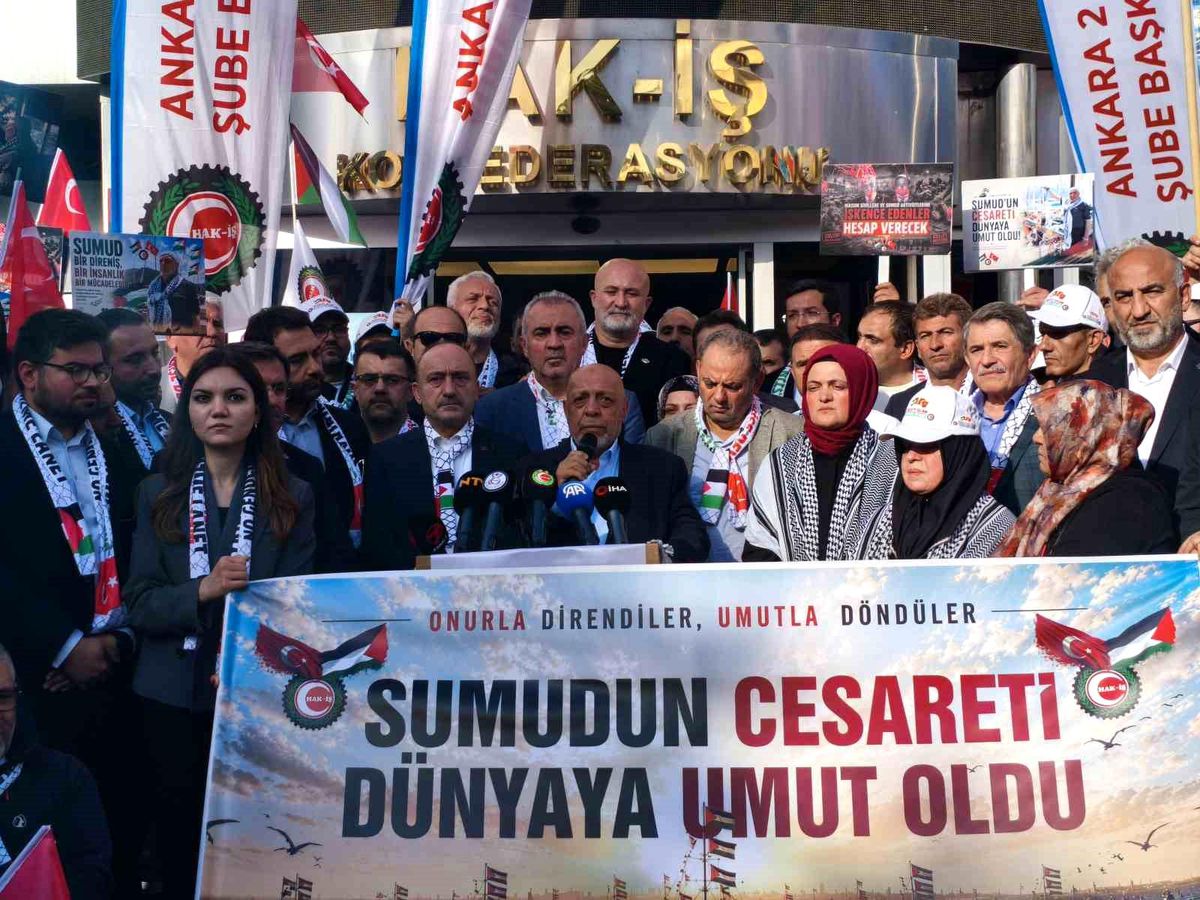 Sumud Filosu’ndan Dönüşe Karşılanan Sendikacılar