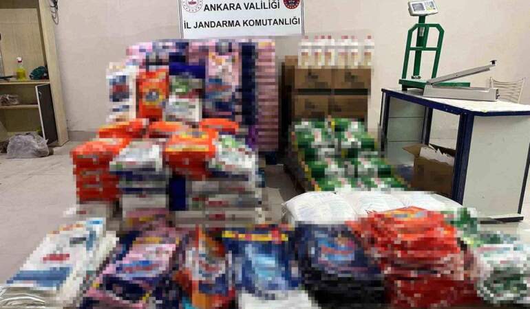 Ankara’da Sahte Deterjan Operasyonu