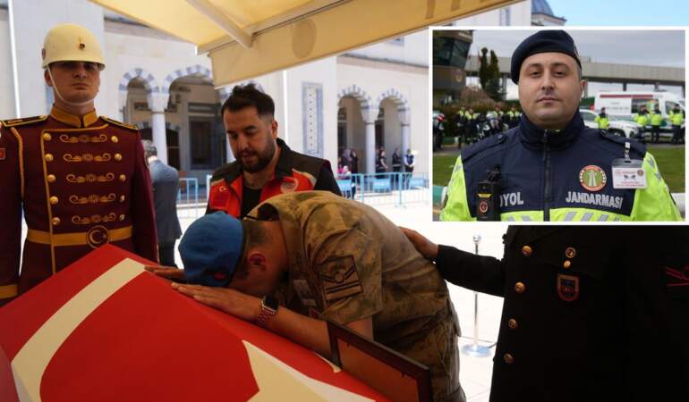 Görevi başında şehit düşen Yusuf Ergün, ebediyete uğurlandı