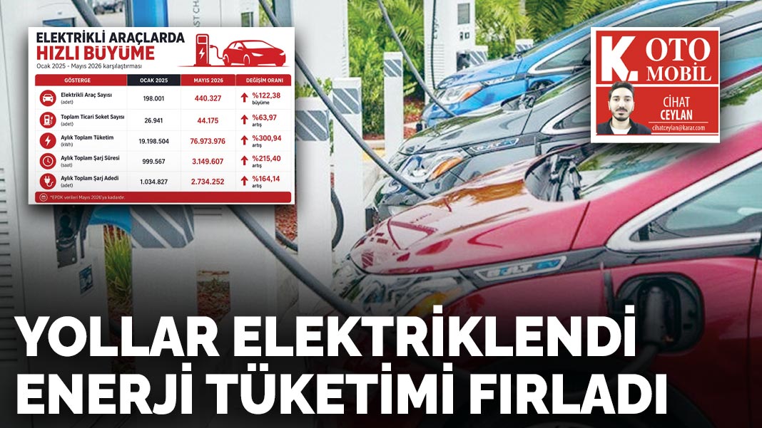 Yollar elektriklendi enerji tüketimi fırladı