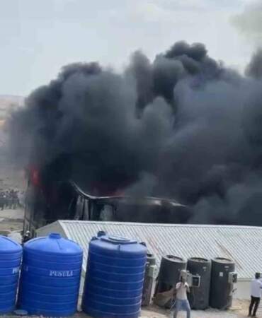Ankara’da işçi konteynerinde yangın