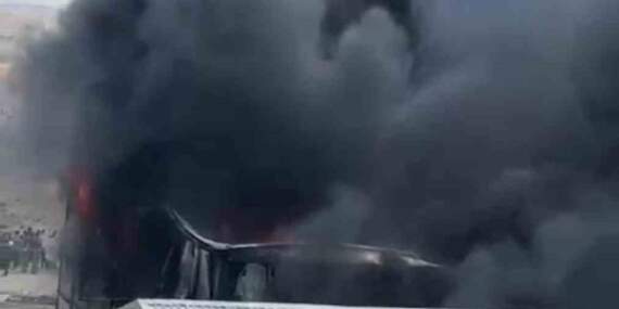Ankara’da işçi konteynerinde yangın