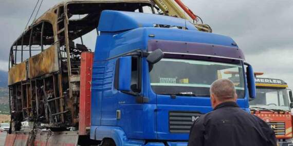 Ankara’da Otobüs Yangını
