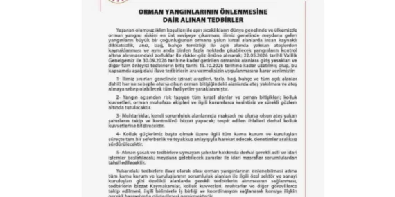 Ankara’da Orman Yangınlarının Önlenmesine Yönelik Tedbirler 15 Ekim’e Uzatıldı